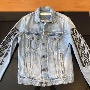Off-White | Jackets & Coats | Offwhite Denim Jacket | Poshmark
